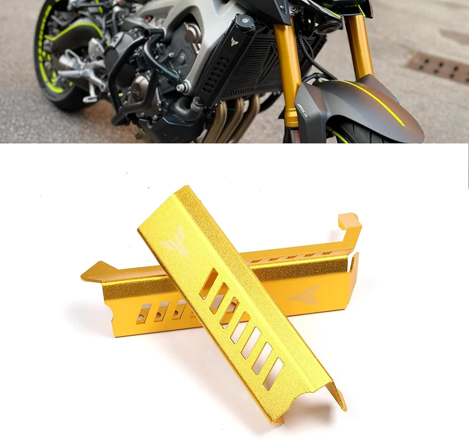 Motorcycle Radiator Grille Guard Protector Side Cover Radiator Cooling Tank Side Guards Cover Protector for YAMAHA MT09 MT-09 FZ09 FZ-09 2013 2014 2015 2016 2017(Black)