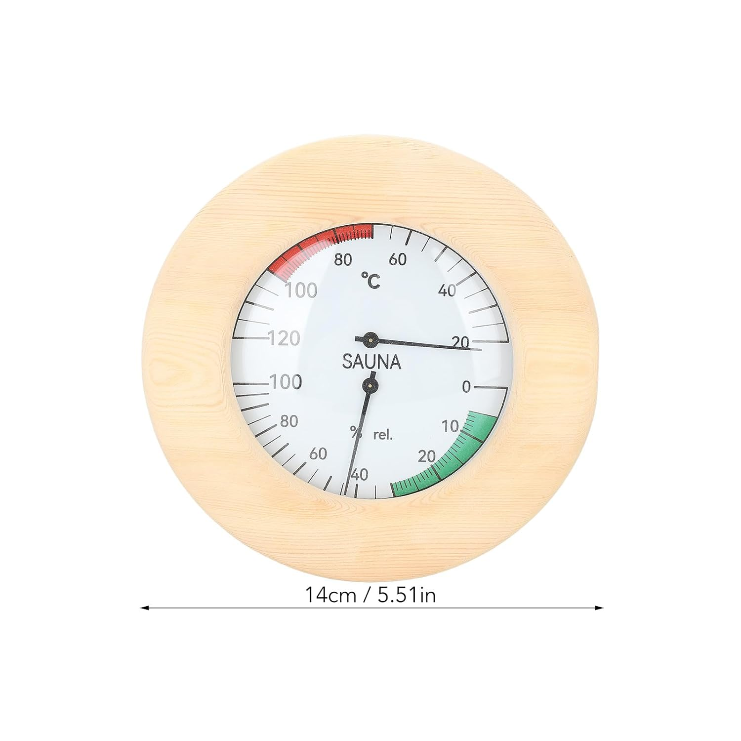 Haofy Sauna Hygrothermograph, 2 in 1 Wall-Mount-Echtzeit Monitoring for Sauna Room, Thermometer and Hygrometer
