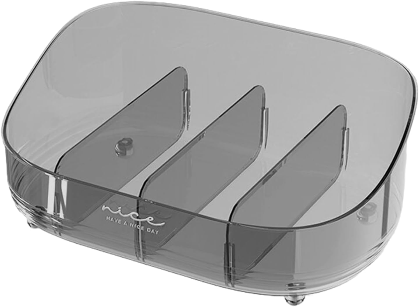 Makeup Organizer for Vanity | 4 Compartments Skincare Case Detachable,Cosmetic Organizer - for Display Bathroom Vanity Counter Dresser Desk Dorm Table Skincare image number 5