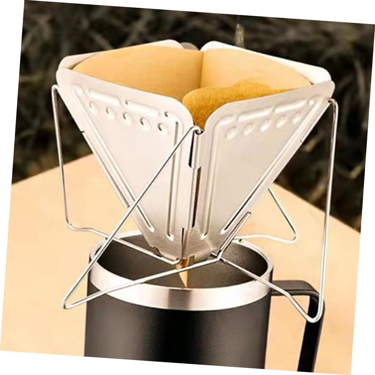 Cabilock 100Pcs Shaped Filter Paper Disposable Filtering Paper for Manual Cone Coffee Maker Espresso Machine image number 5