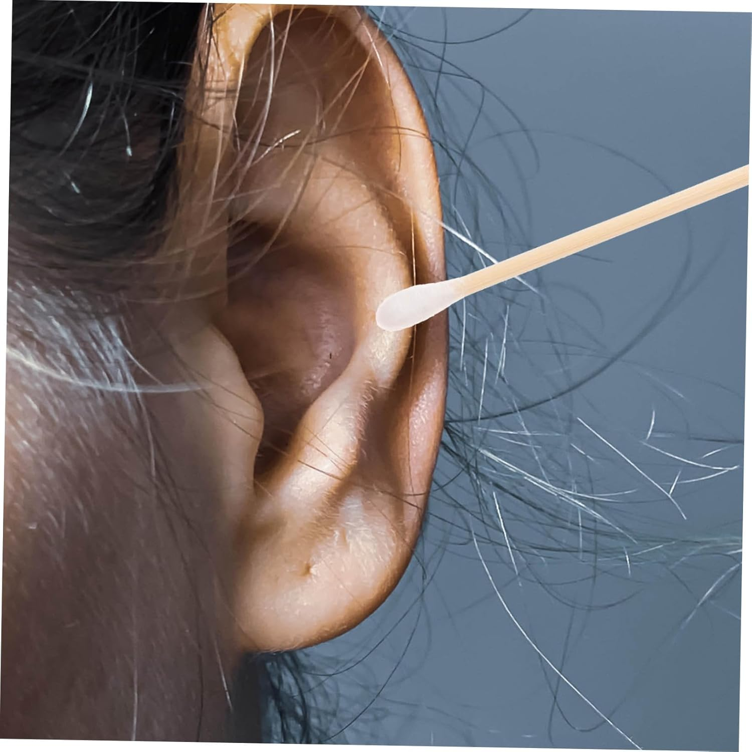 STAHAD Double-Headed Cotton Swabs 500Pcs Wooden Sticks for Ear Cleaning Makeup and Household Use Baby Beauty Cotton Tips image number 2