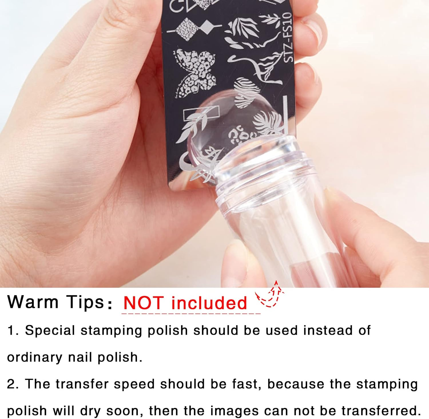 NICENEEDED Punk Style Nail Art Stamping Template, Tarot Cross Snake Butterfly Image Nail Plates Nail Supplies, 1Pc Mix Pattern Vintage Nail Templates for Printing Stencil Tools image number 2