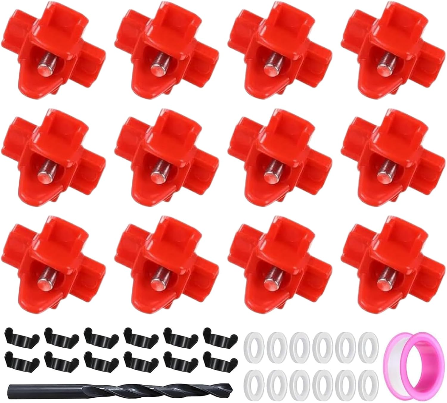 Auto Chicken Waterer - Poultry Watering System for Chicken Coop - Leakproof Water Dispenser with Drill Bits Horizontal Chick Feeder for Bird Quail Farm image number 1