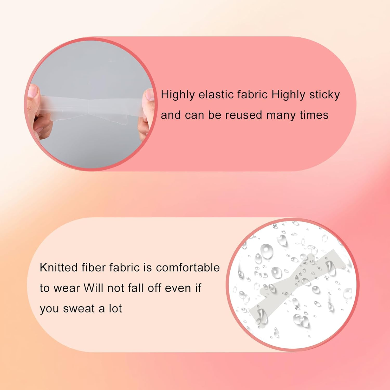 20Pcs Invisible Neck Lift Tape, Semi-Transparent Neck Tightening Strips Reusable Skin Wrinkle Patches for Saggy Skin & Wrinkles image number 1