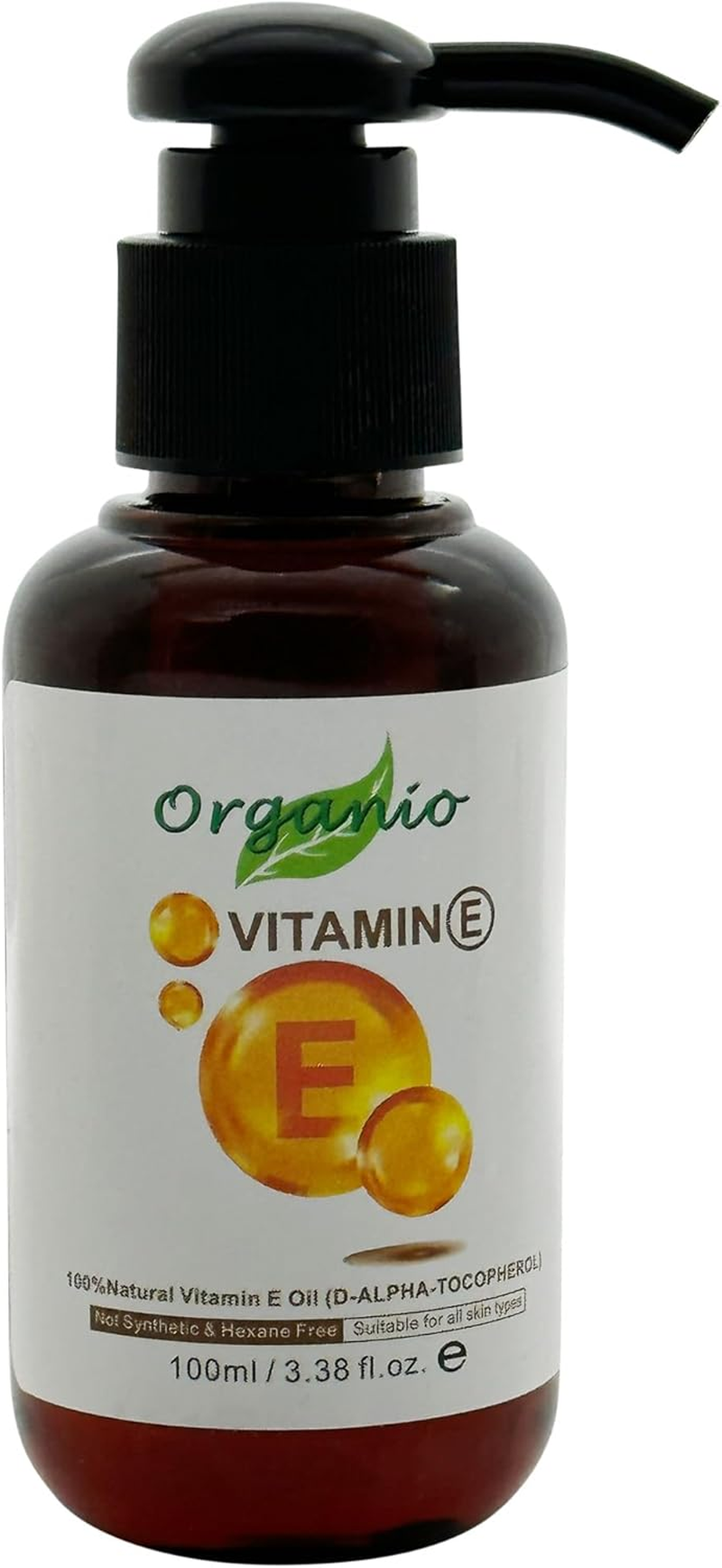 Natural Vitamin E Oil 100% Pure - (87% D-Alpha Tocopherol) Very Thick Oil (200Ml, without Pump)