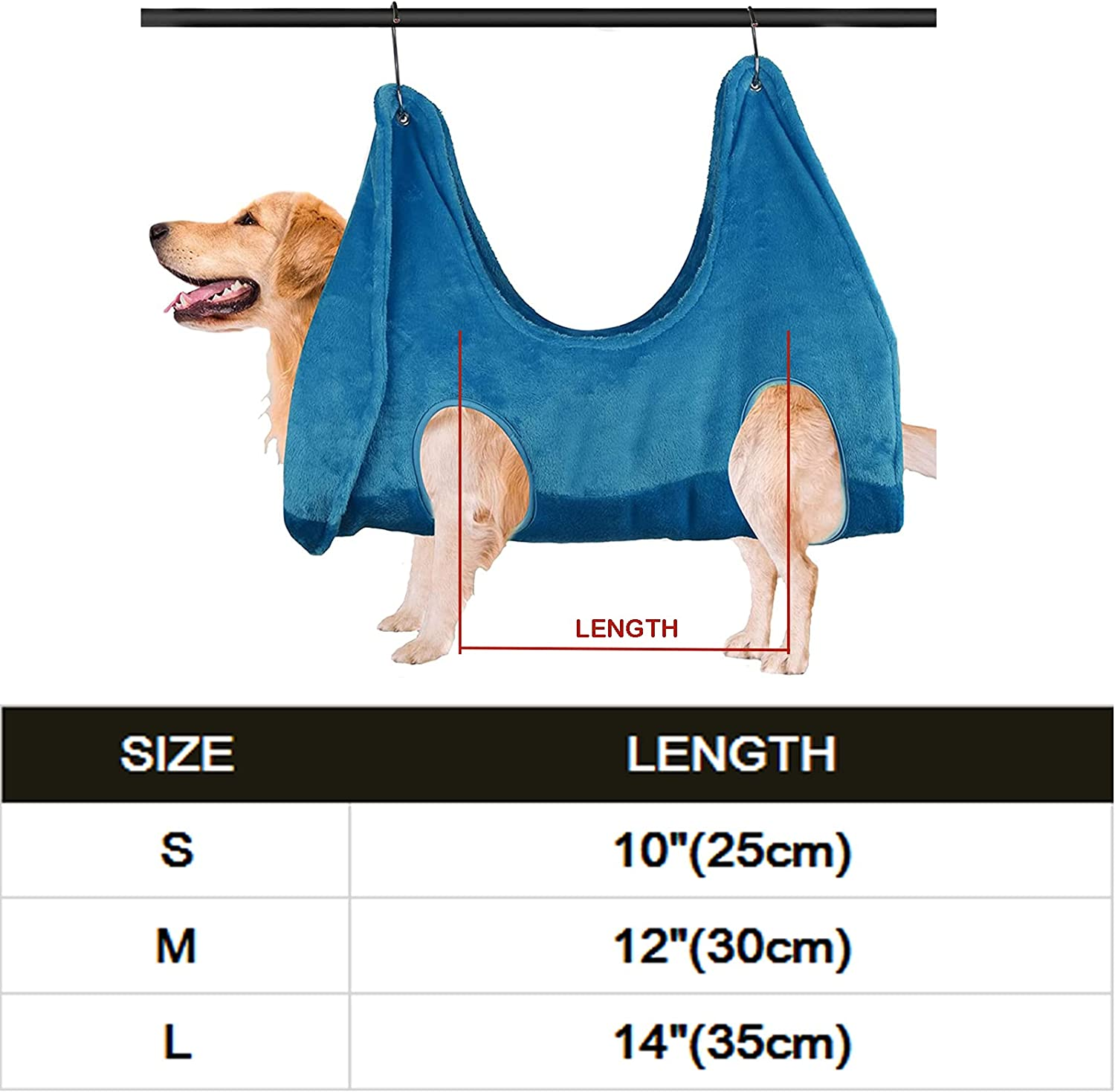 Cat Dog Hammock Helper, Microfiber Pet Grooming Hammock Restraint Bag, Pet Bath Towel Drying Towel, Help the Beloved Pet to Wash, Groom and Trim the Nails (M, Blue)&hellip; image number 2