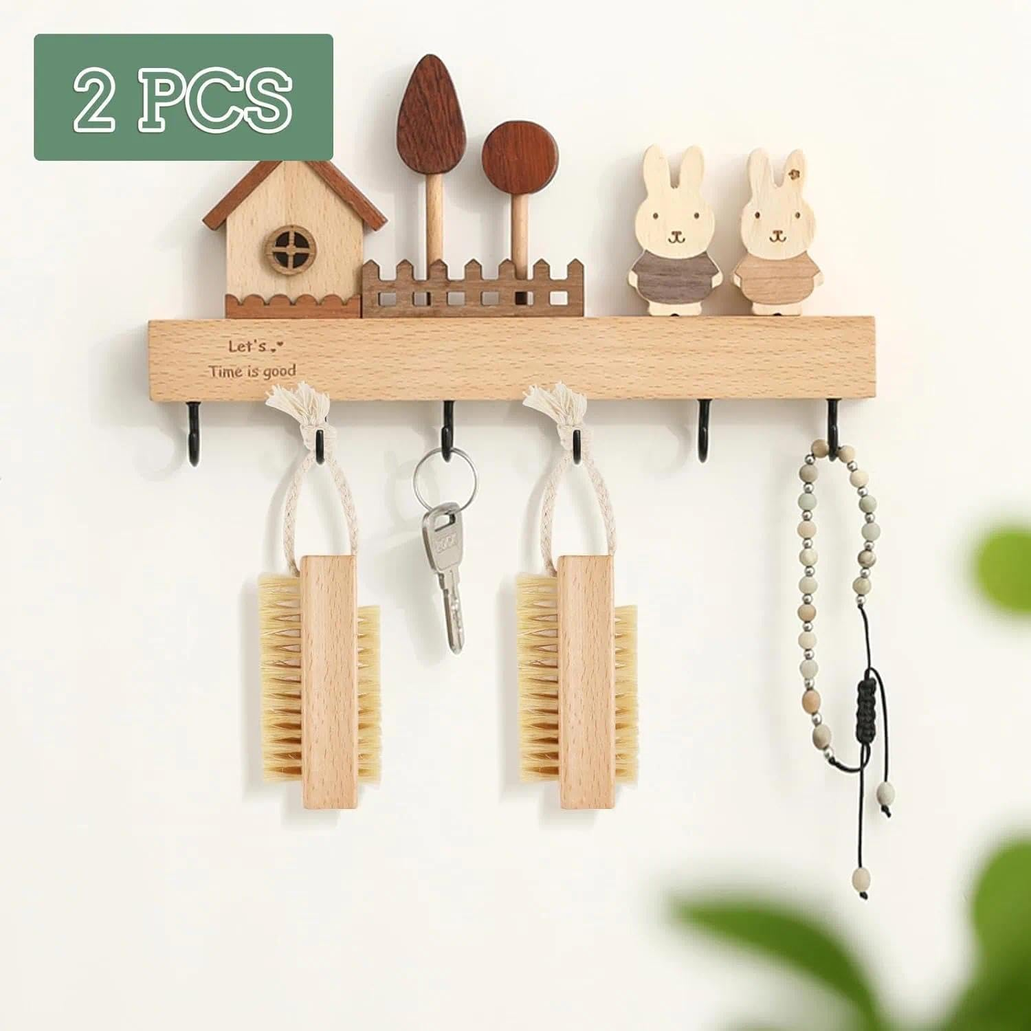 2 Pcs Durable Double-Sided Nail Brush with Ergonomic Handle for Fingernail and Toenail Cleaning, Ideal for Footwear and DIY Projects &ndash; Ermaoo image number 2