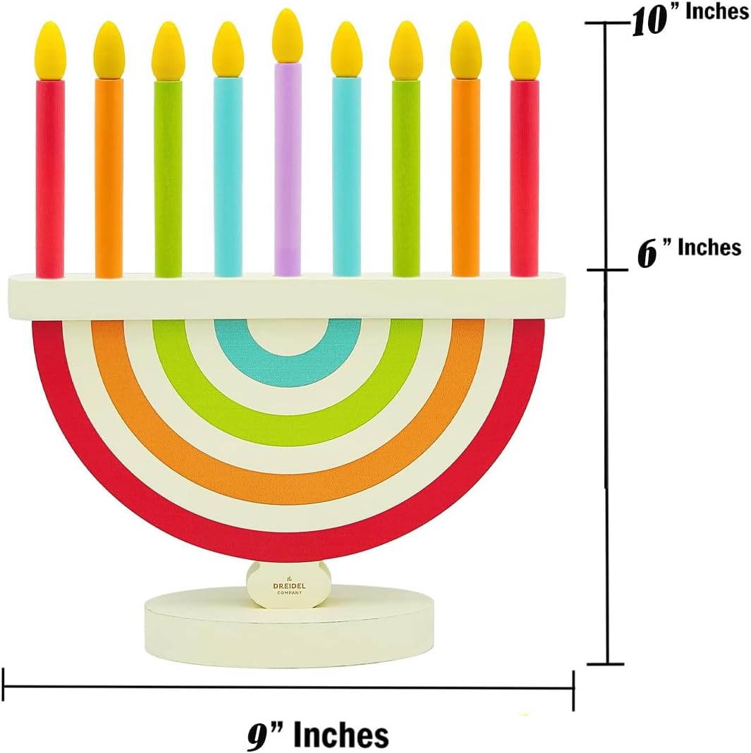 Hanukkah Children'S Wooden Chanukah Menorah with Removable Candles (2-Pack) image number 4
