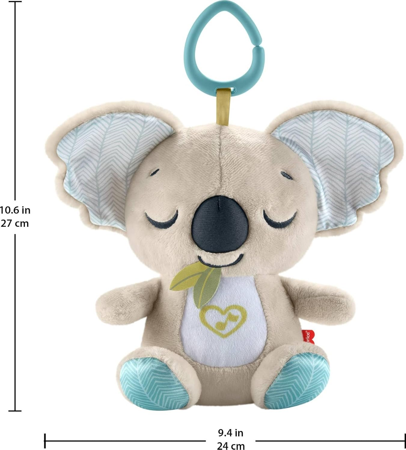 Fisher-Price Baby Toy On-The-Go Koala Soother, Plush Portable Sound Machine with White Noise & Music for Newborns Ages 0+ Months image number 2