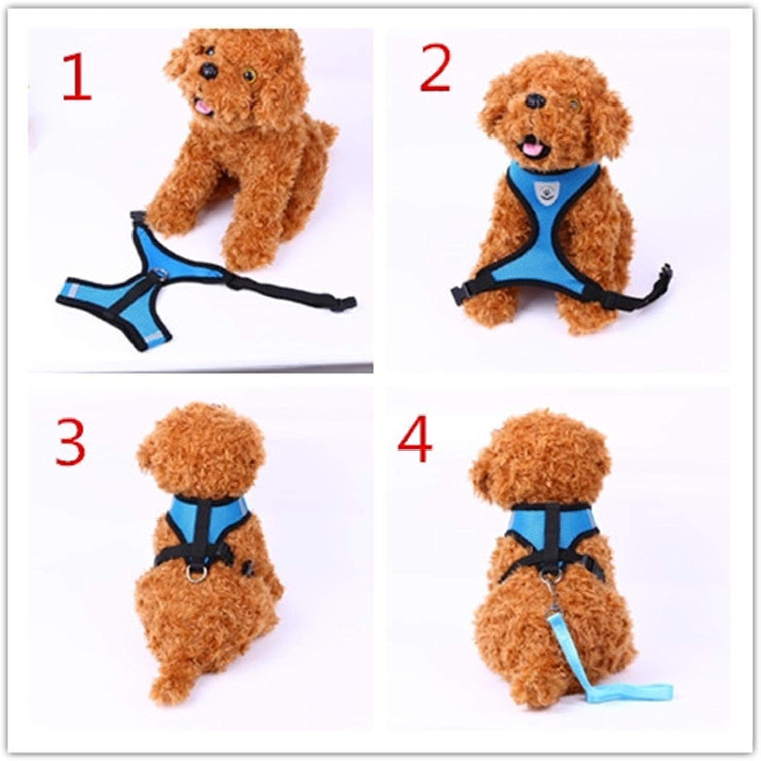 Reflective Cat Adjustable Harness Vest Walking Straps for Cat Lead Leash Kitten Dog Puppy Leads Pet Chest Harness for Cats Set image number 6