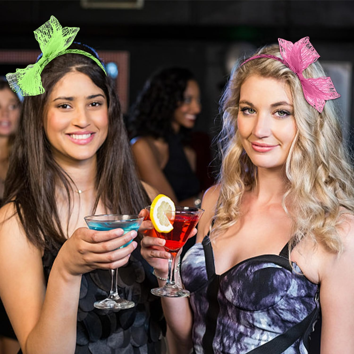 Pack of 2 Lace Bow Headbands, Retro Hair Accessories, Party Clothing Accessories, Headgear for Women, Elees and Simple Headband. image number 5