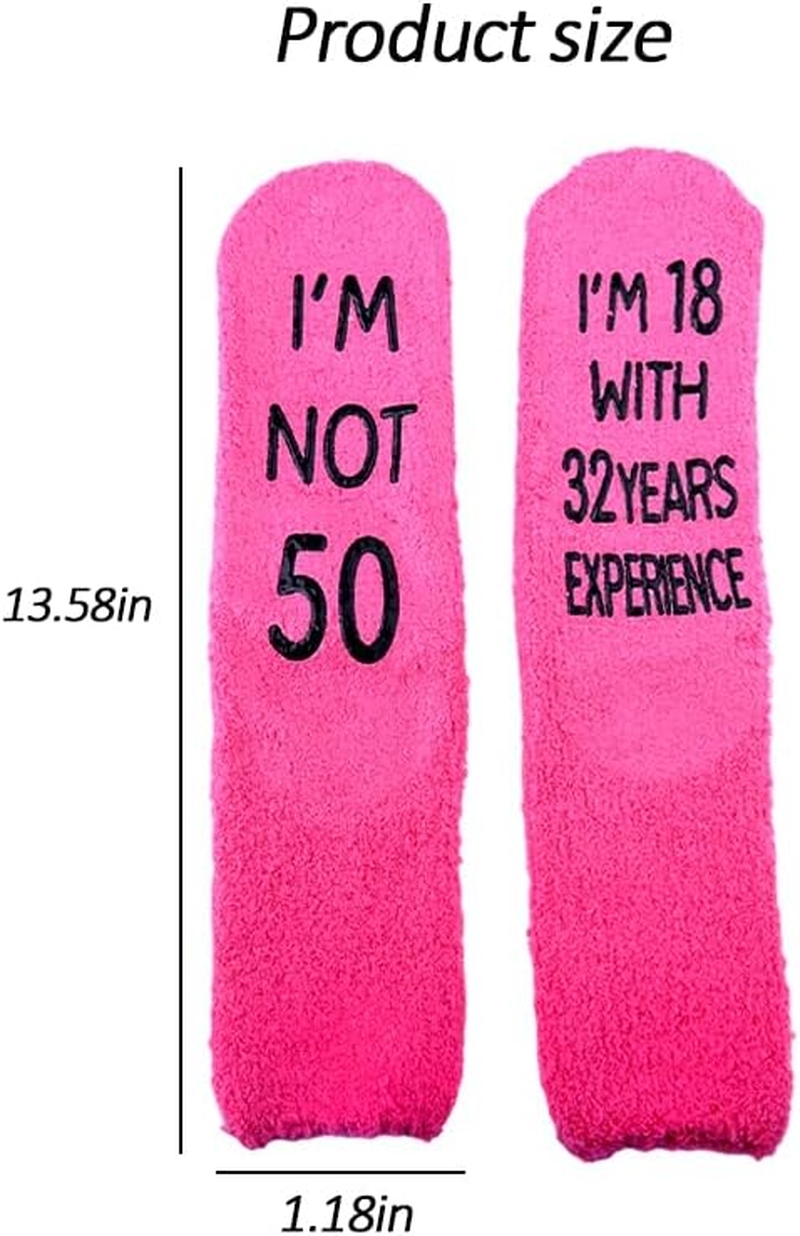 Funny 50Th 30Th 40Th Birthday Gifts Socks for Women Wife Friend 30 40 50 Year Old Gifts for Daughter Girlfriend Hot Pink Sock image number 6