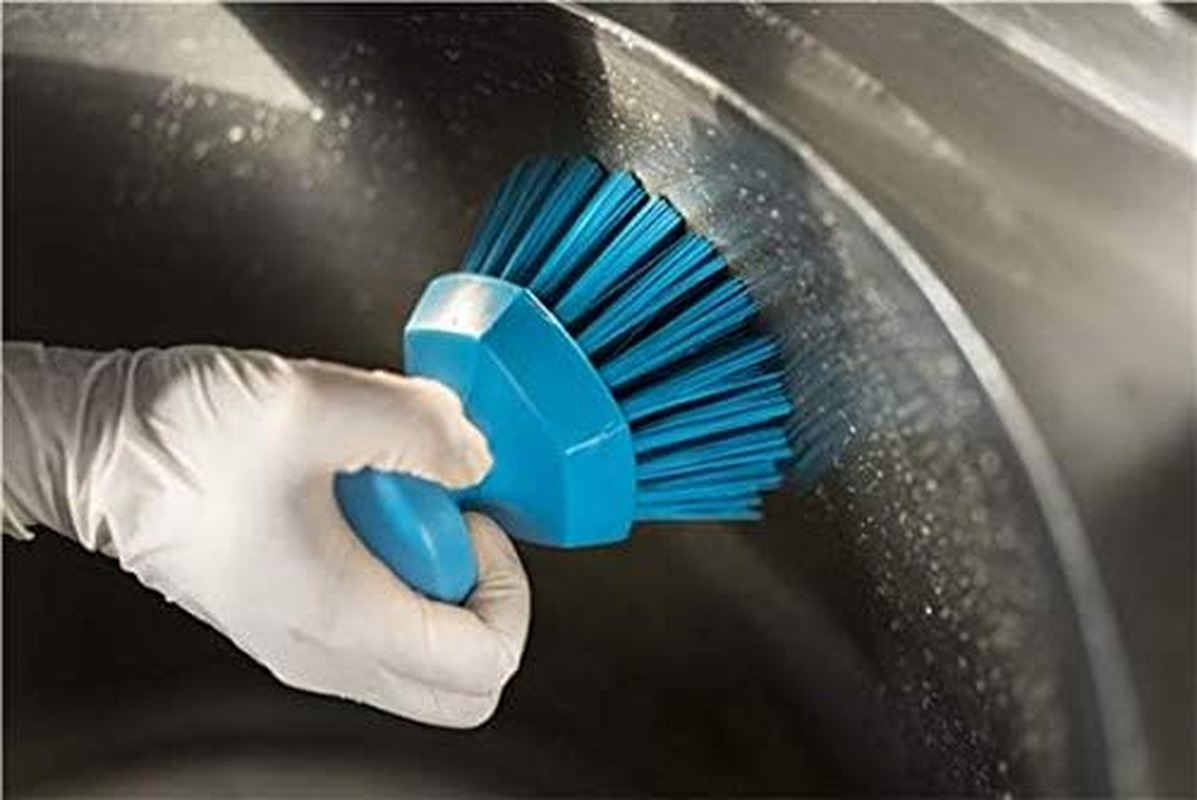 Round Scrub Brush, 5" L, Stiff, 3885, Green - Green image number 1