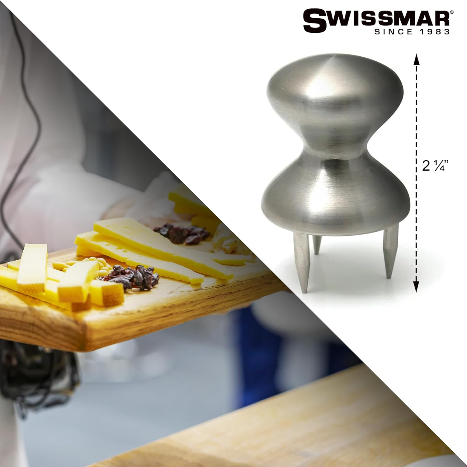 Swissmar SK3624SS Cheese Holder, Stainless Steel image number 1