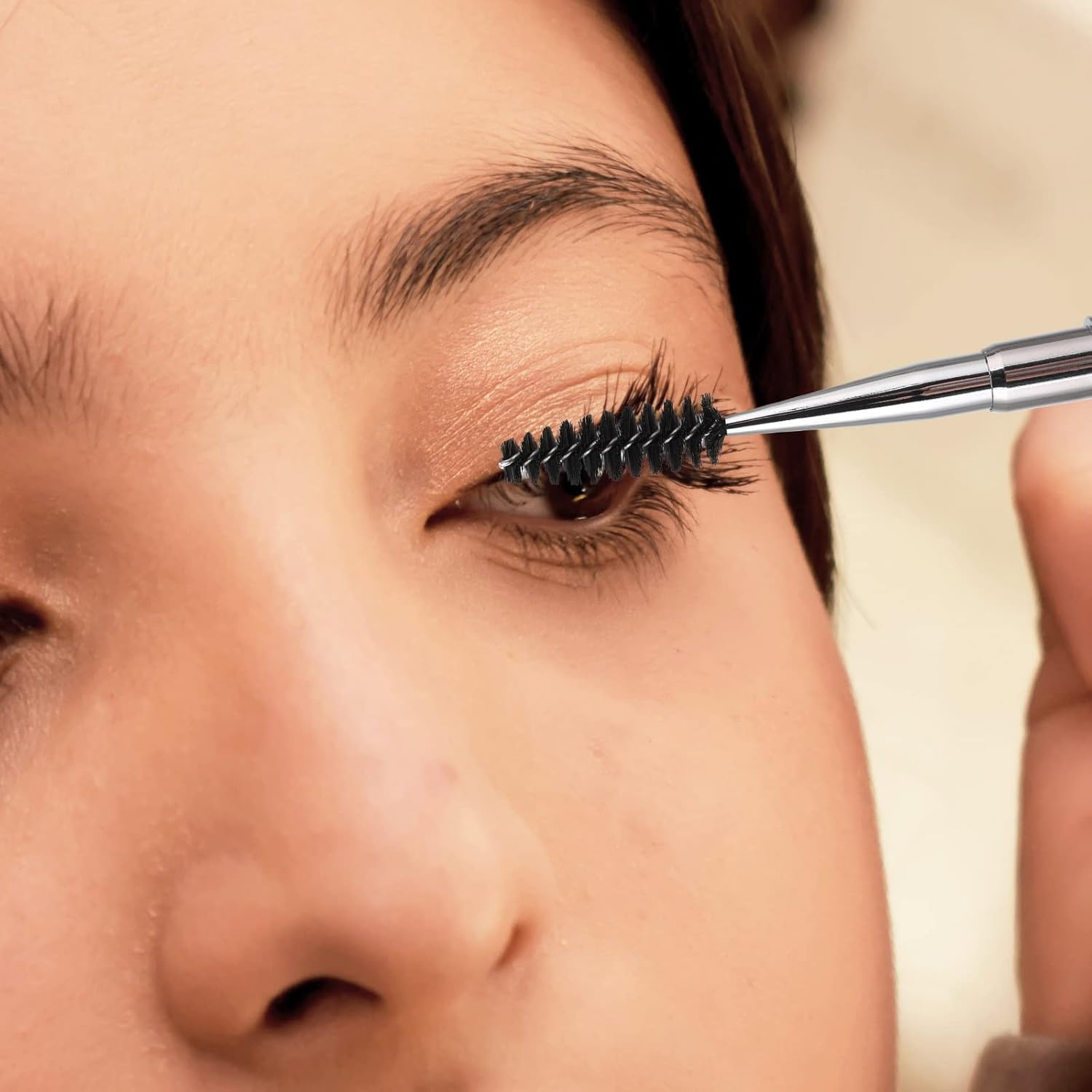 Tbestmax 3 Pcs Spoolies Mascara Wands Eyelash Brushes Eye Brow Brush Applicator with Cap for Travel Pink image number 5