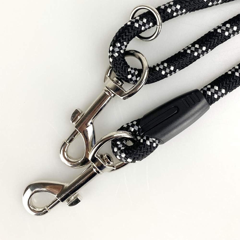 Long Rope Dog Leash for Dog Training 12FT 20FT 30FT 50FT, Reflective Threads Dog Cat Leashes Tie-Out Check Cord Recall Training Agility Lead for Large Medium Small Dogs (Black, 10Mm20Ft) image number 4