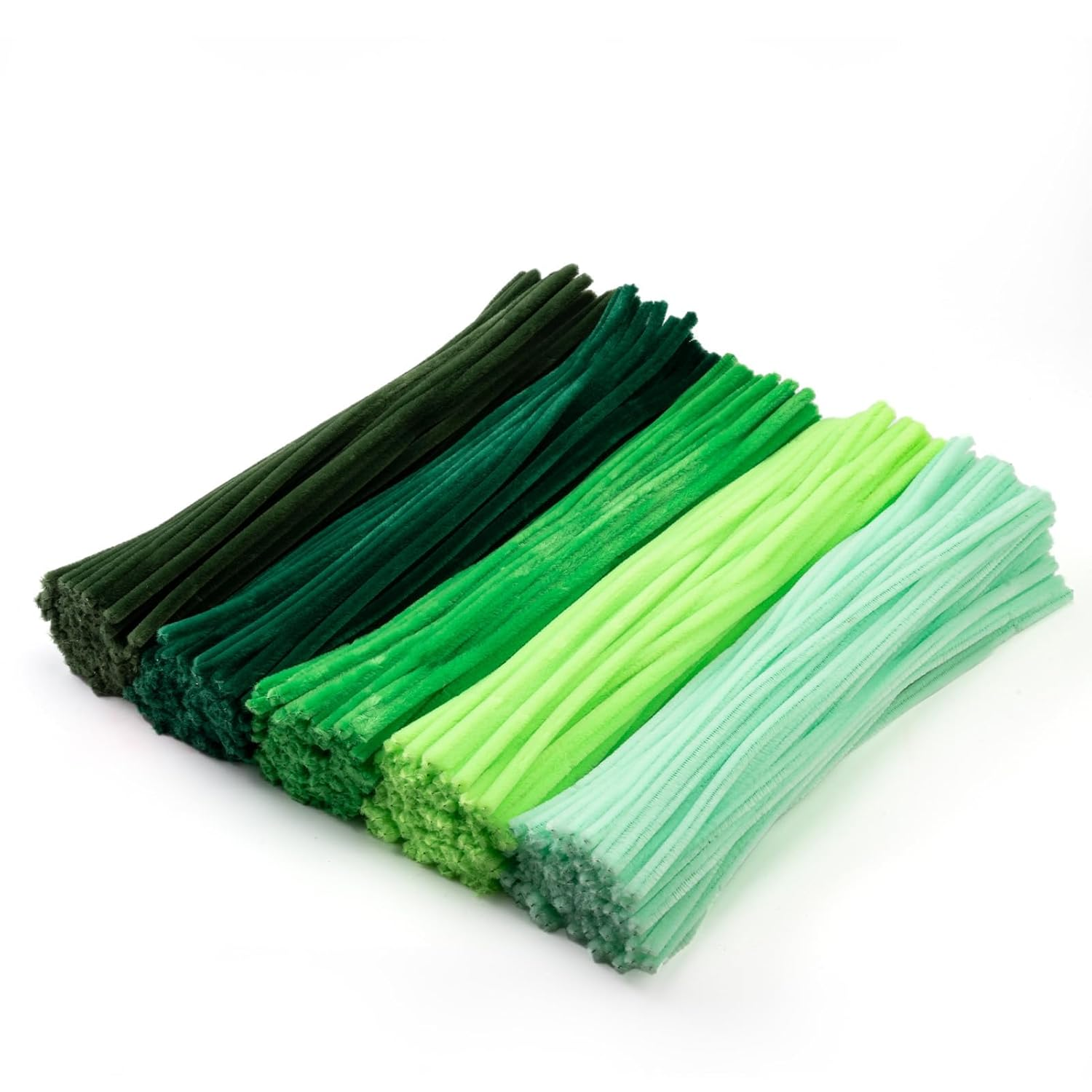500 Pieces Green Pipe Cleaners, Chenille Stems, Pipe Cleaner Crafts for DIY Art and Craft Projects Creative Gift Party Decorations image number 1