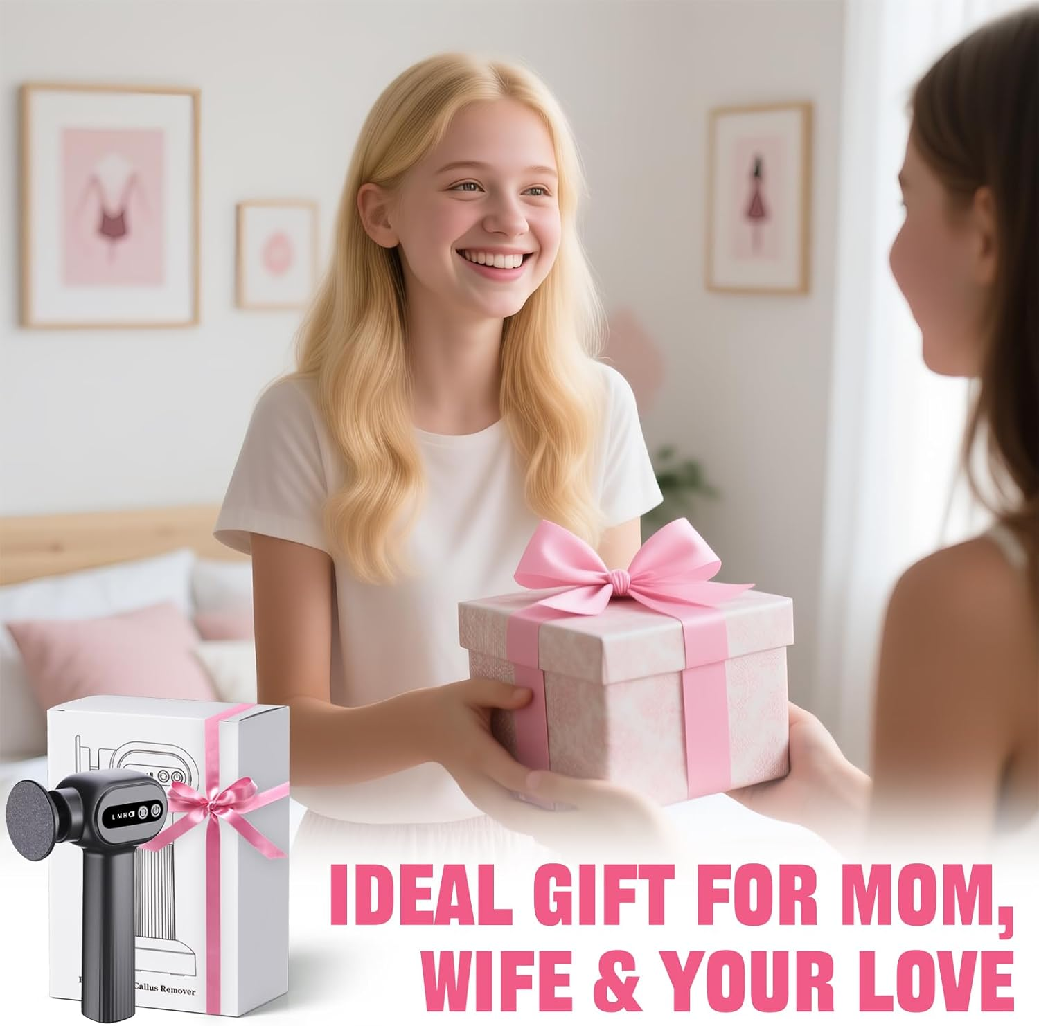 2 in 1 Electric Foot File, Rechargeable & Adjustable Foot Callus Remover & Nail Grinder, with 40Pcs Sandpaper Discs, Electric Foot Hard Skin Remover for Feet Care Exfoliator (Black) image number 2