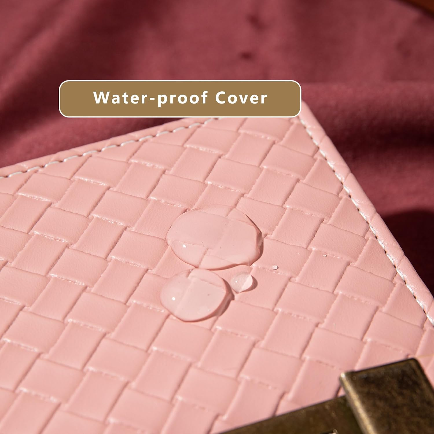 TIEFOSSI B6 Leather Journal Notebook with Combination Lock, Travel Refillable Ruled Lined Writing Paper, Secret Password Gift Diary for Women Girls Boys (Pink) - Pink image number 2