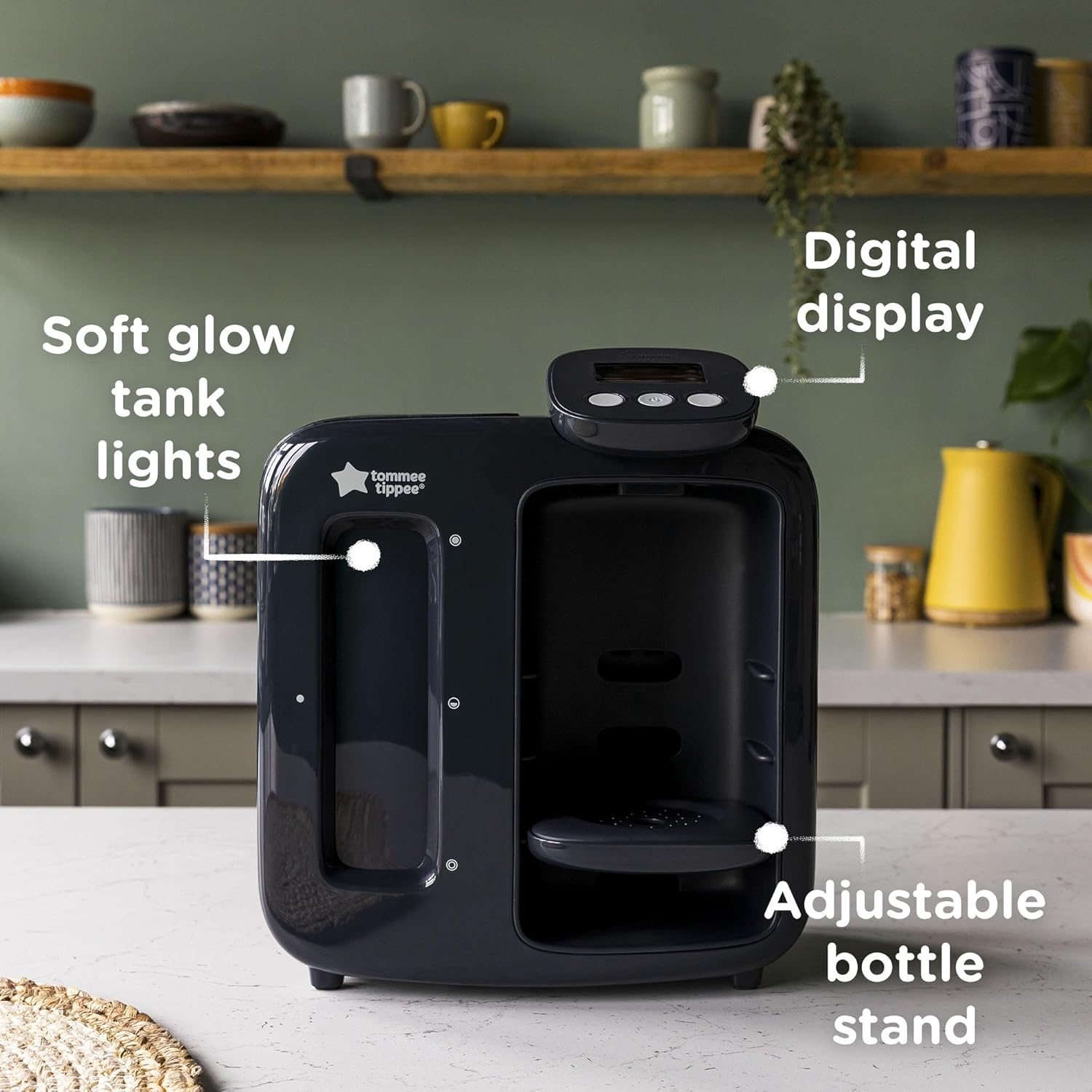 Tommee Tippee Perfect Prep Day and Night Machine Instant and Fast Baby Bottle Maker Bundles Includes 2X Antibacterial Filters, Black image number 3