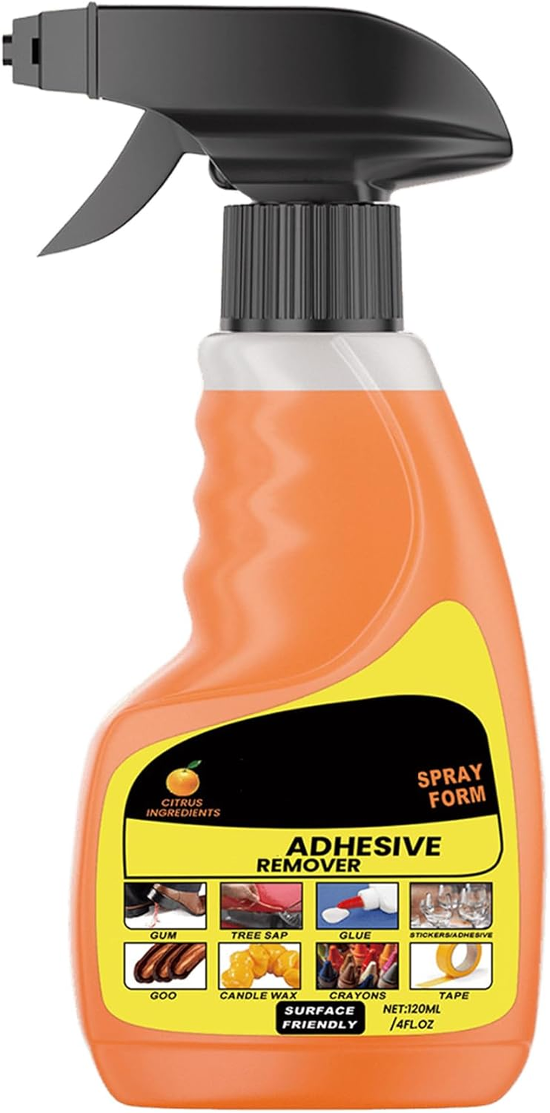 Adhesive Remover Spray Gel, Removes Chewing Gum, Grease, Tar, Stickers, Labels, Tape Residue, Oil, Blood, Lipstick, Mascara, 120Ml with Sticker Lifter image number 1