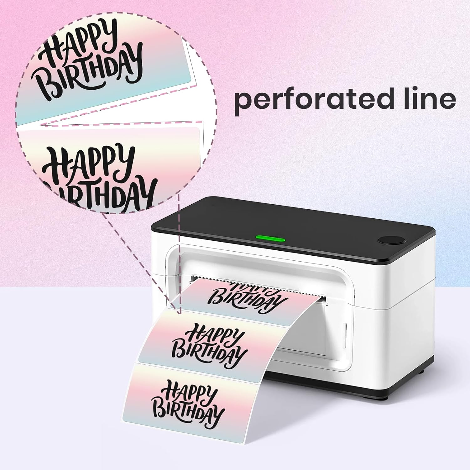 Direct Thermal Labels Rectangle Red Gradient Color Stickers 2 X 1 Inch Self-Adhesive Gradual Change Dot Decal Name Tag for DIY Design QR Code Logo Business 500 PCS - Red image number 4