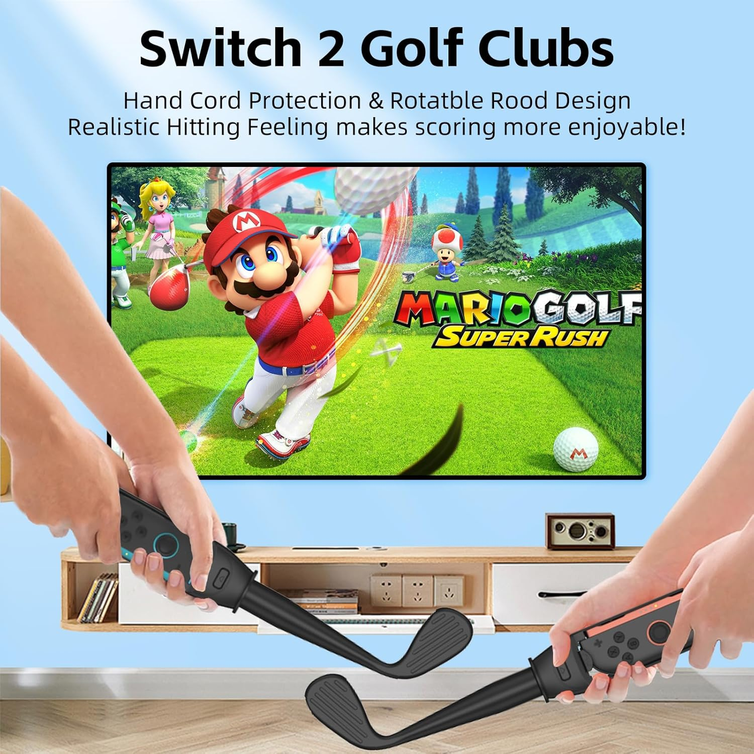 DOYO 10-In-1 Switch 2 Sports Accessories Bundle for Switch 2 Joy-Con with Tennis, Golf, Steering Wheel, Sword - Motion Control Game Kit for Switch Sports & Fitness Games image number 1