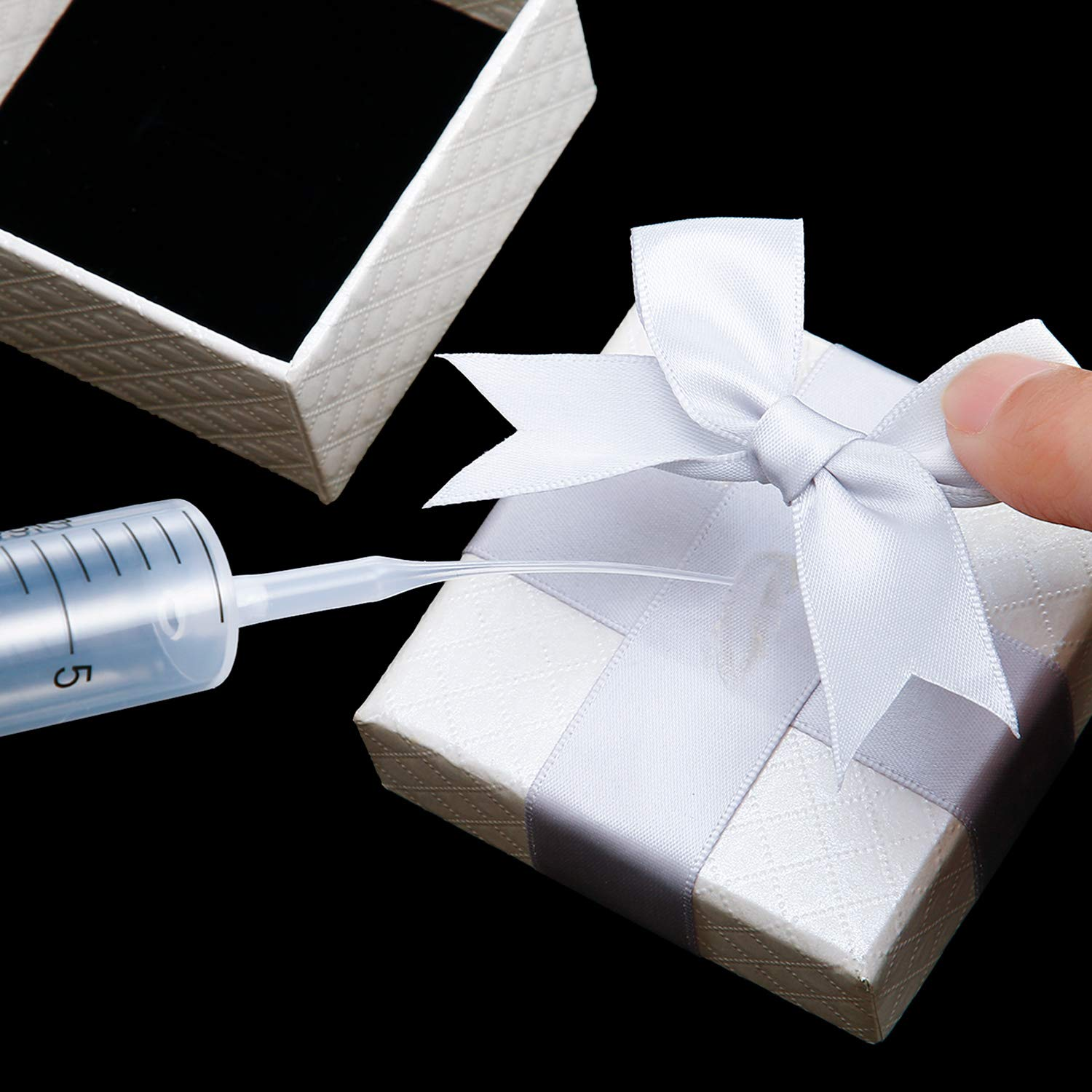 Hsei 200 Pcs Micro-Tips Plastic Glue Bottle Tips Glue Extender Precision Applicator for Crafting, Lab Dispensing, Adhesive Dispensers