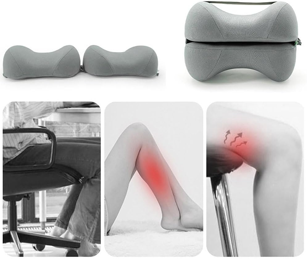 HYAVIA Memory Foam Leg Elevation Pillow, Ergonomic Knee Support Pillow for Side Sleepers, Pregnancy, Injury Recovery, Foot & Calf Rest Cushion,Grey, 28&times;20&times;20Cm image number 1