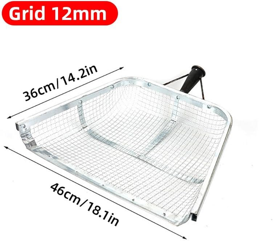 AIMALL Soil Sieve Mesh for Gardening, Stainless Steel Soil Strainer with Handle, 3 Sizes for Soil, Corn, Peanut, Grain and Agricultural Use (4Mm, 6Mm, 12Mm Grids) image number 2