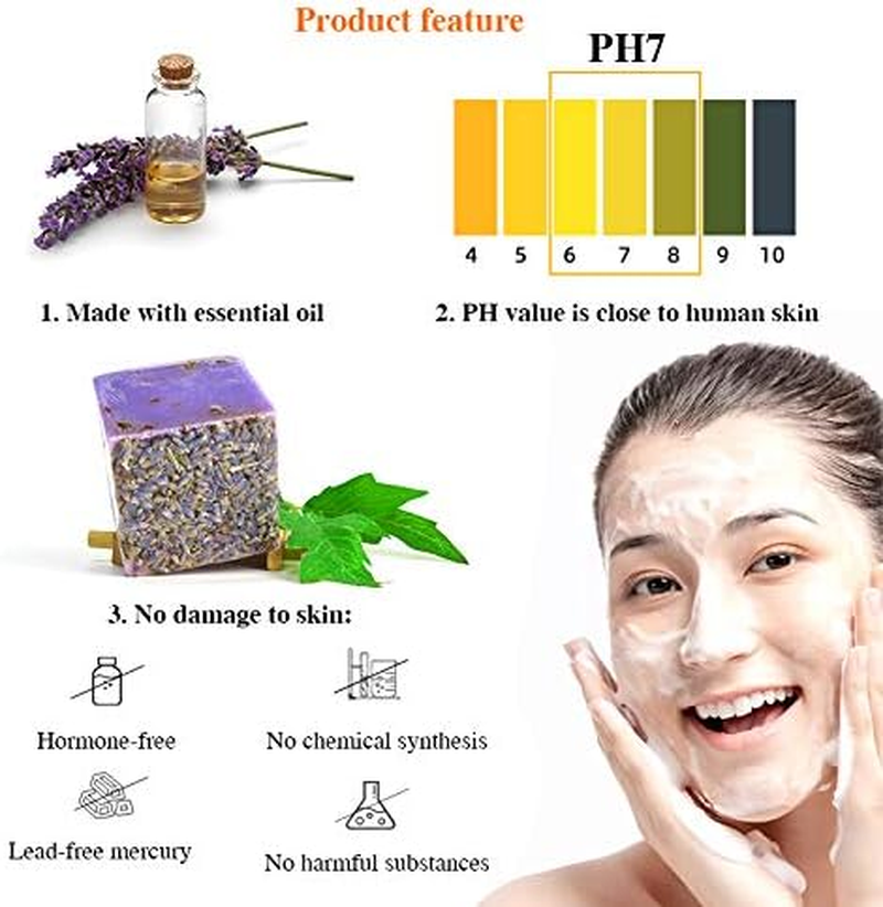 Organic Handmade Soap for Face & Body ~ Set of 4 Pieces.100% Natural Real Botanical Formula, Certified Organic & Handmade with Love. Luxuriously Beautiful Design with Real Flowers Crafted into the Soap image number 6