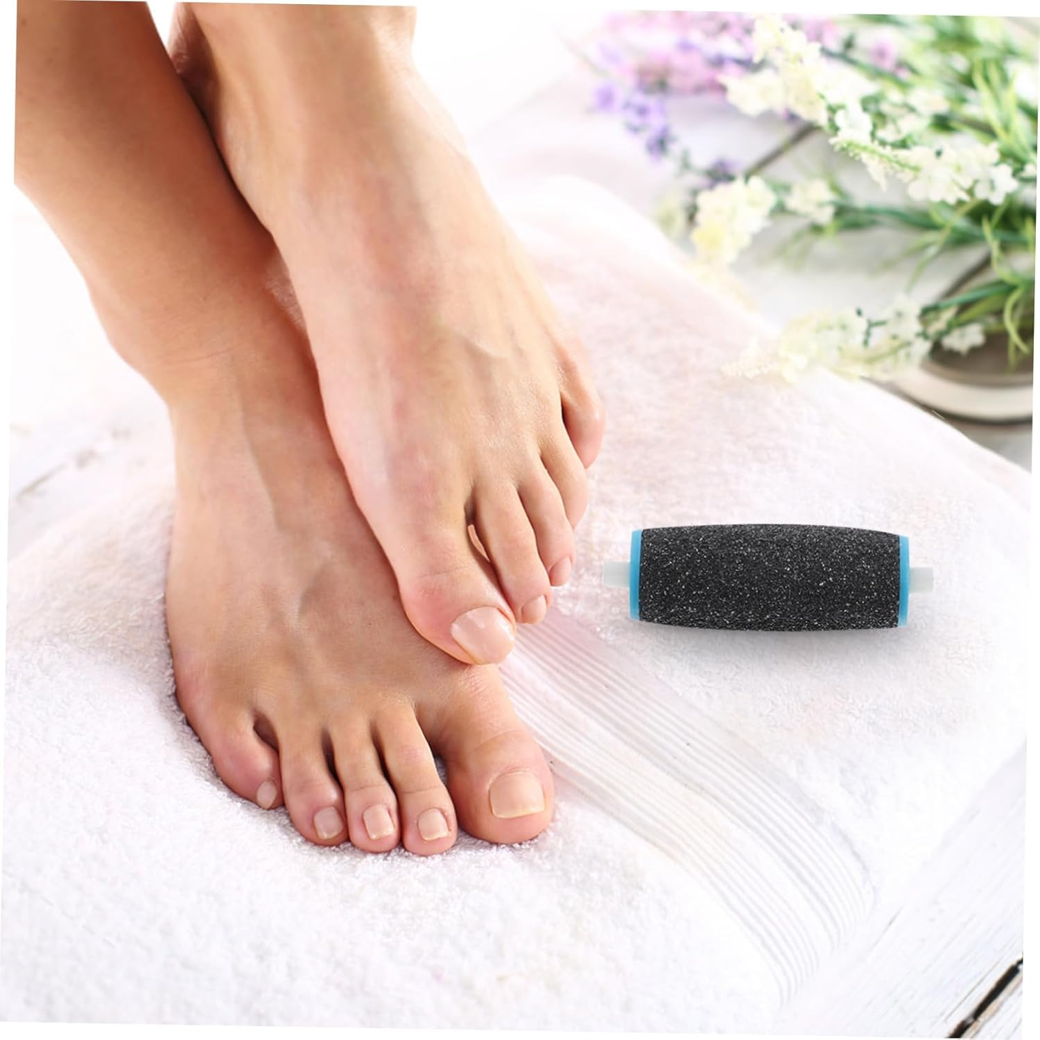 Hoement 10Pcs Electric Foot File Rollers Callus Remover Replacement Roller Coarse Exfoliator for Foot Skin Removal
