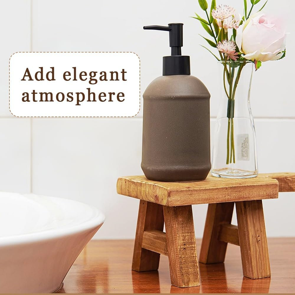 Wood Pedestal Stand,Tabletop Potted Pant Stand,With Handles,Sturdy Durable,Soap Tray,Accessories Display Decorative Tray,For Home Balcony House Garden Indoor Outdoor image number 2