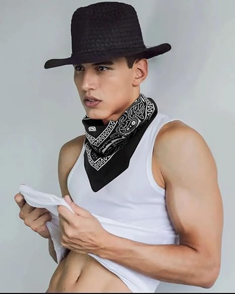 Headbands Cowboy Handkerchiefs for Men and Women Multi-Purpose Head Wrap Neck Scarf image number 4