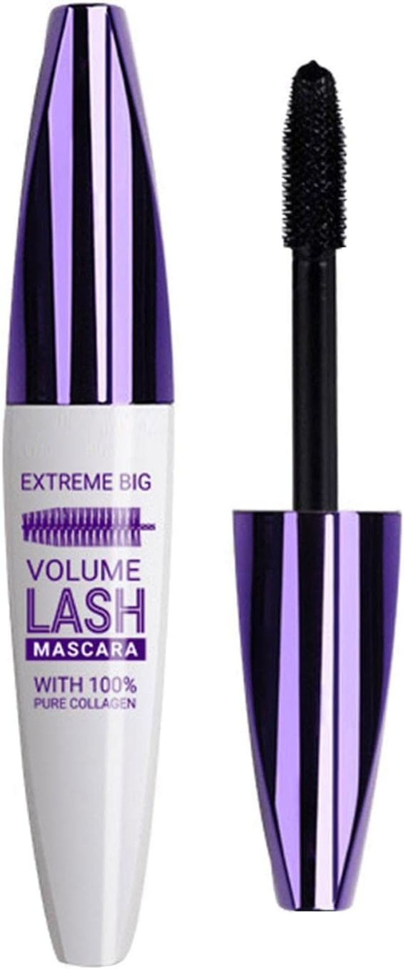 5D Silk Fiber Lash Mascara, Lengthening & Voluminous, Waterproof & Smudge-Proof, No Clumping