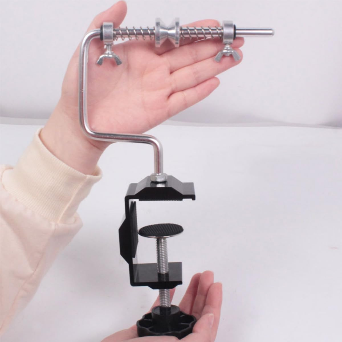 YAOYAOLING Spinning Lines Winder, Fishing Line Spooler, Portable Fishing Line Reel for Longlining, Silvery image number 2