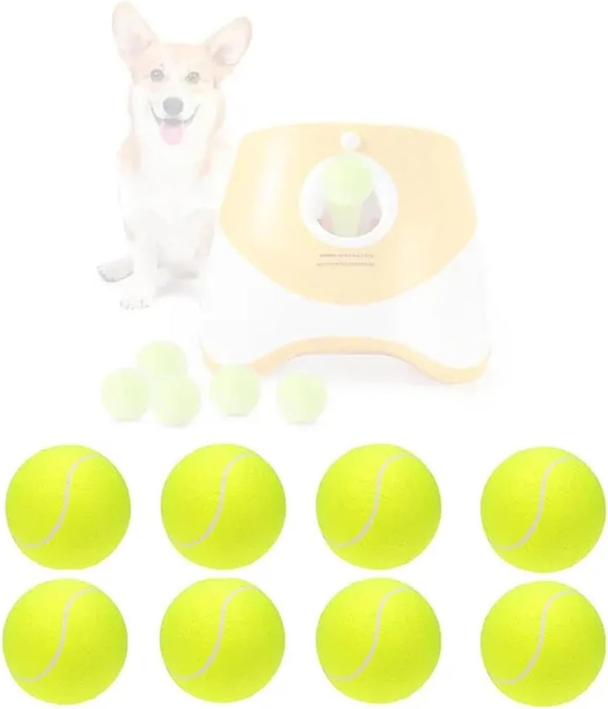 8 PCS 2 Inch Tennis Balls Compatible with Most Automatic Ball Launchers, for Puppy Dogs Playing Exercise and Practice image number 1