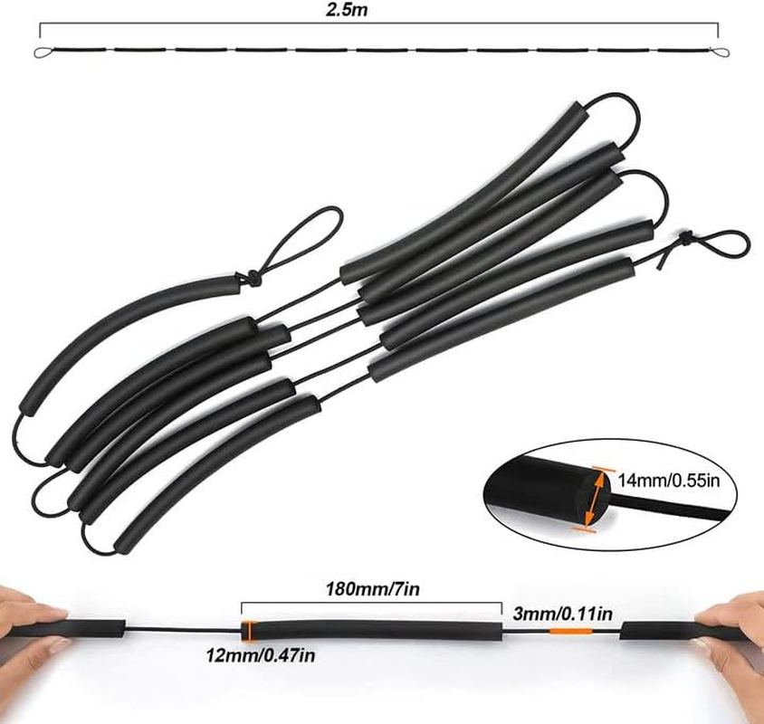 High Jump Elastic Crossbar, 8.2Ft High Jump Training Equipment Long High Jump Elastic Bungee Cord High Jump Field Training Accessories Elastic Crossbar Foam for Beginners Teens Men Women image number 2