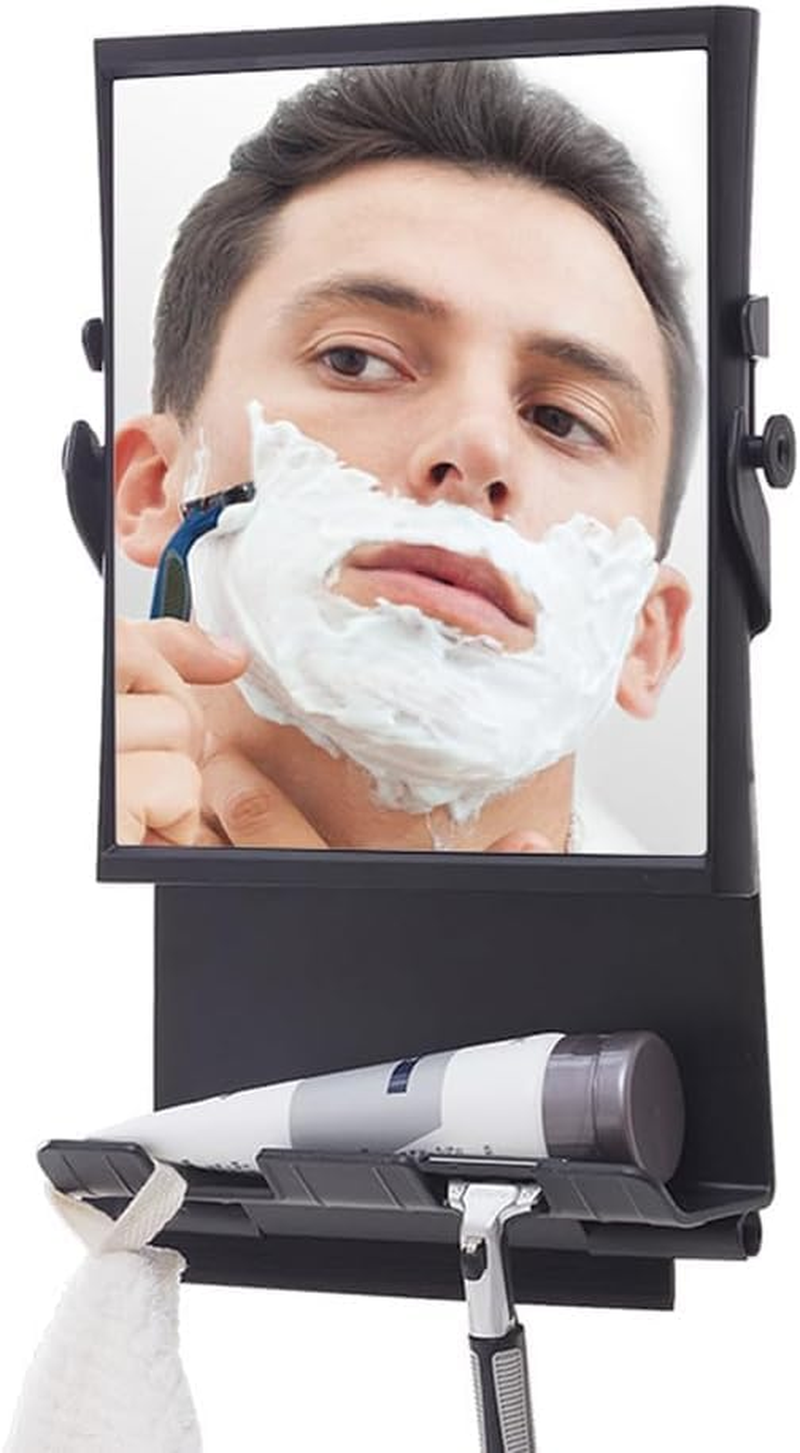 Tinyso Shower Mirror,Dual-Sided 1X/3X Magnification, Anti-Fog Bath Mirror,Bigger Reflective Surface & Thinner Frame,Rust-Proof,Shaving Glass image number 1