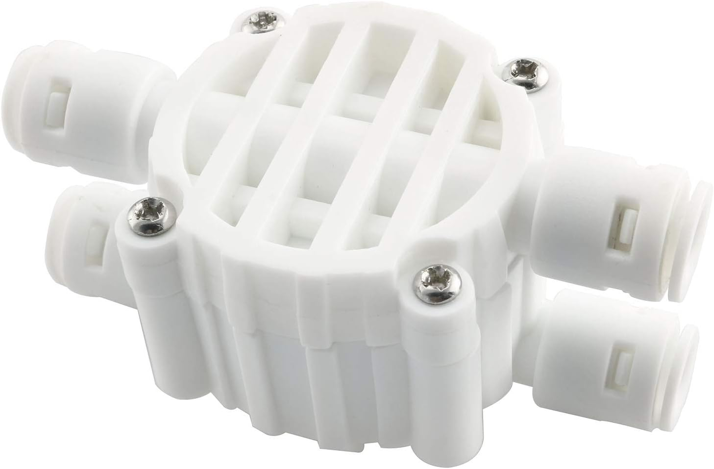 DGZZI 1/4 Inch Push-Fit 4-Way Automatic Shut-Off Valve with Quick-Connect Fittings for RO Reverse Osmosis image number 2