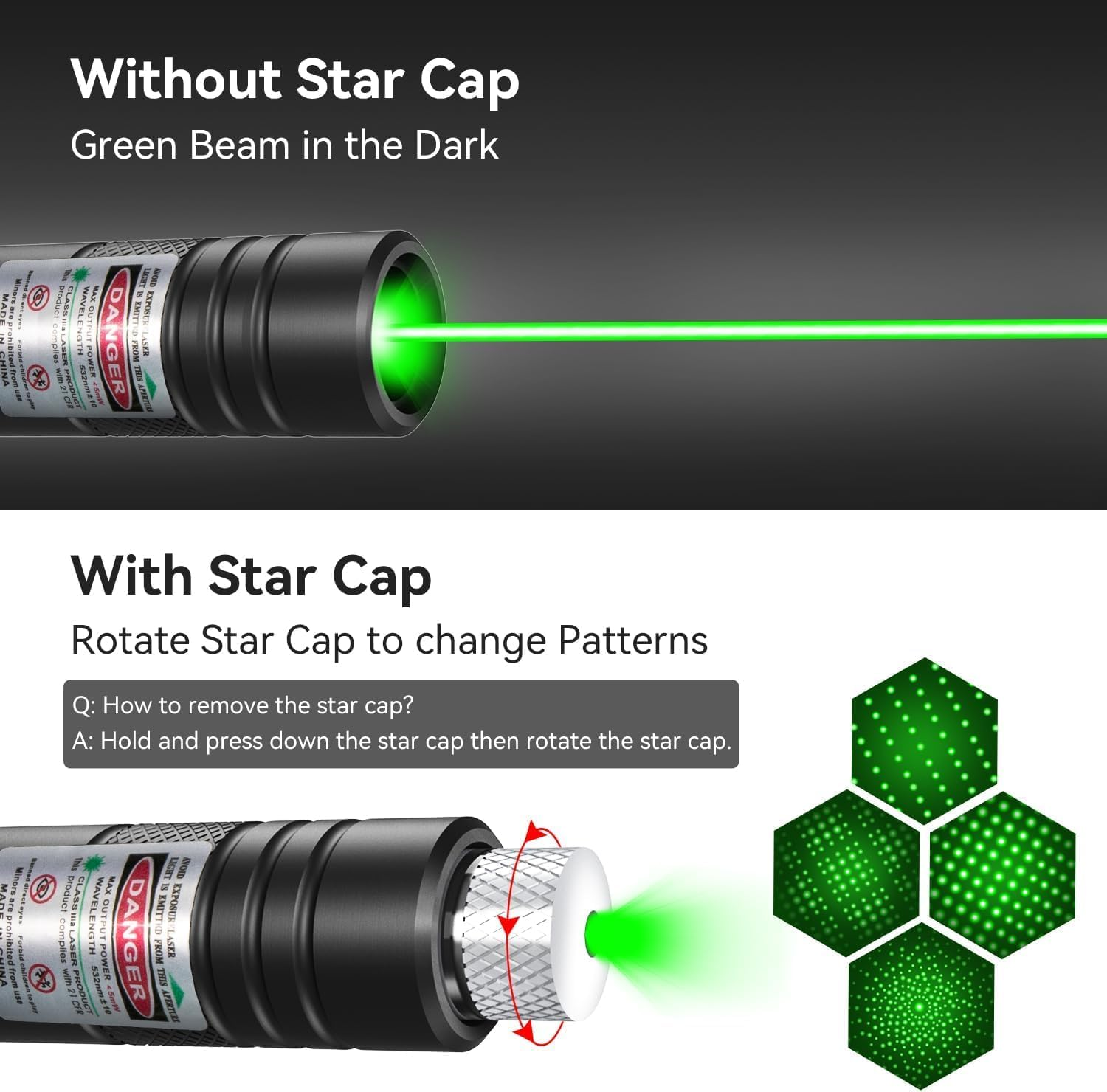 710 USB Light Built-In Charging Ultra Bright Strong Long Distance Green Beam with Multifunction Star-Light Long Distance Range for TV/LED Screens Tactical Flashlights Presentation Office/Outdoors image number 5