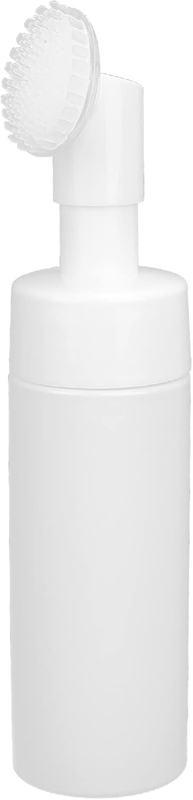 Foaming Bottle with Brush, White Facial Cleanser Foam Bottle, Fastening Pump Head Facial Cleanser Foaming Bottle for Lotion Bottling image number 6