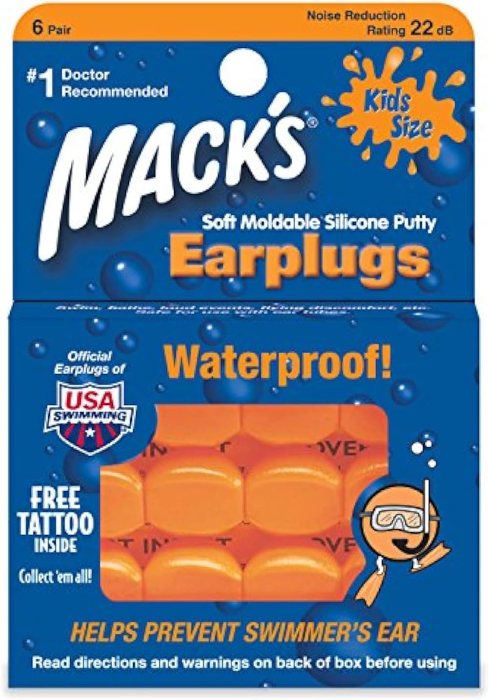 Mack'S Moldable Kids Size Silicone Ear Plugs 6 Pair