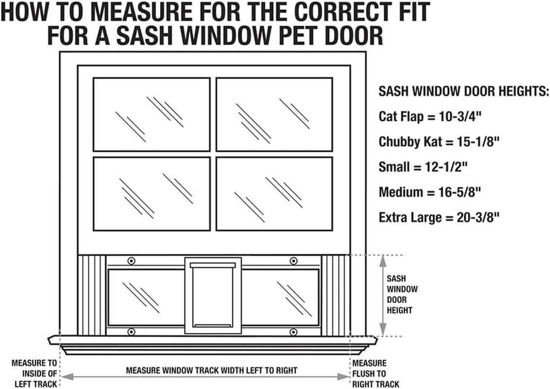 Ideal Pet Products Aluminum Sash Window Pet Door, Adjustable Width 27" to 32", Cat Flap, 6.25" X 6.25" Flap Size, White image number 6