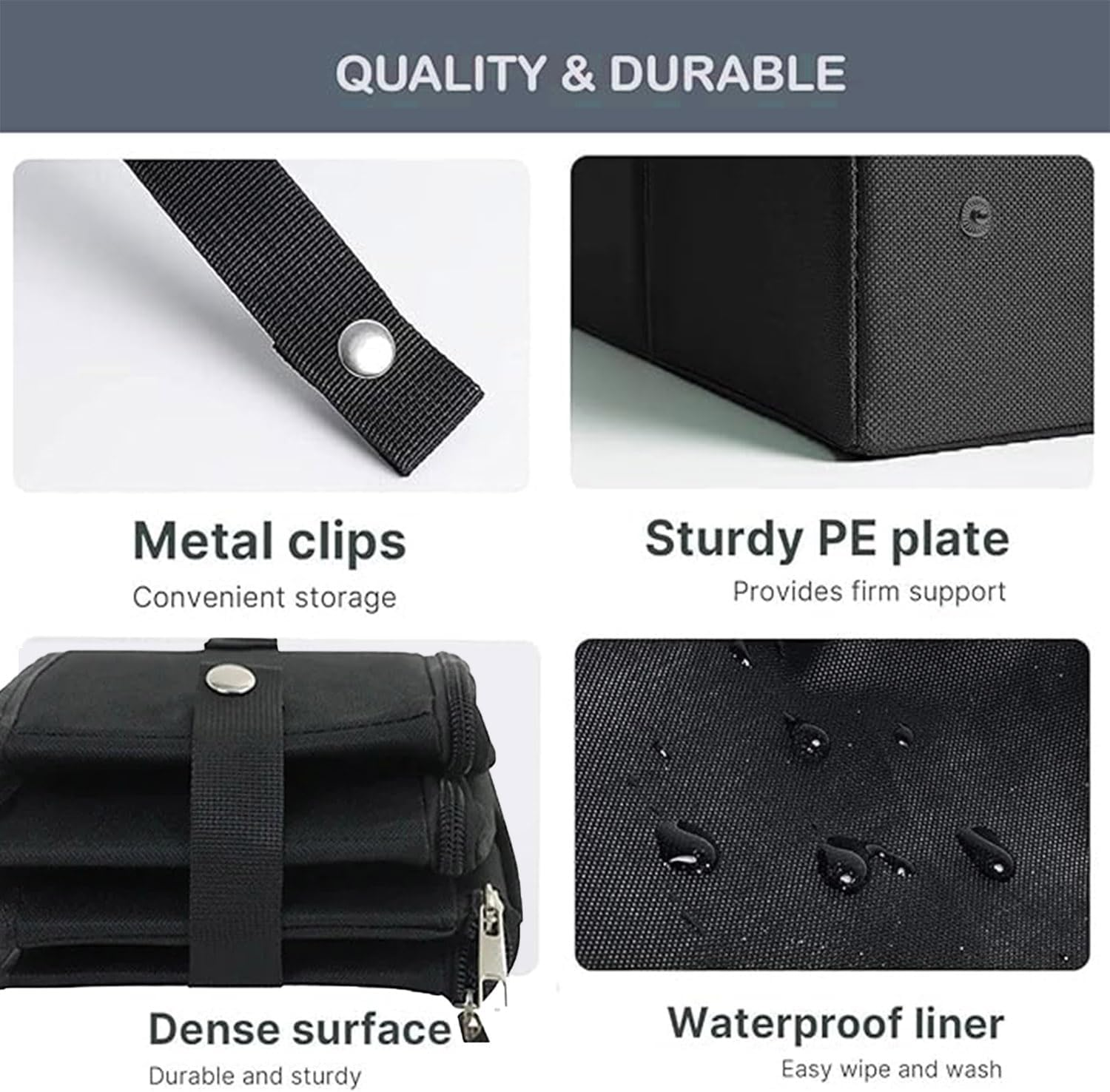 Roczential Factory Stock Portable Foldable Travel Cat Litter Box with Lid and Handle, Waterproof and Durable Fabric, Standard Size, Easy to Clean, Compact Design for Indoor and Outdoor Use image number 6