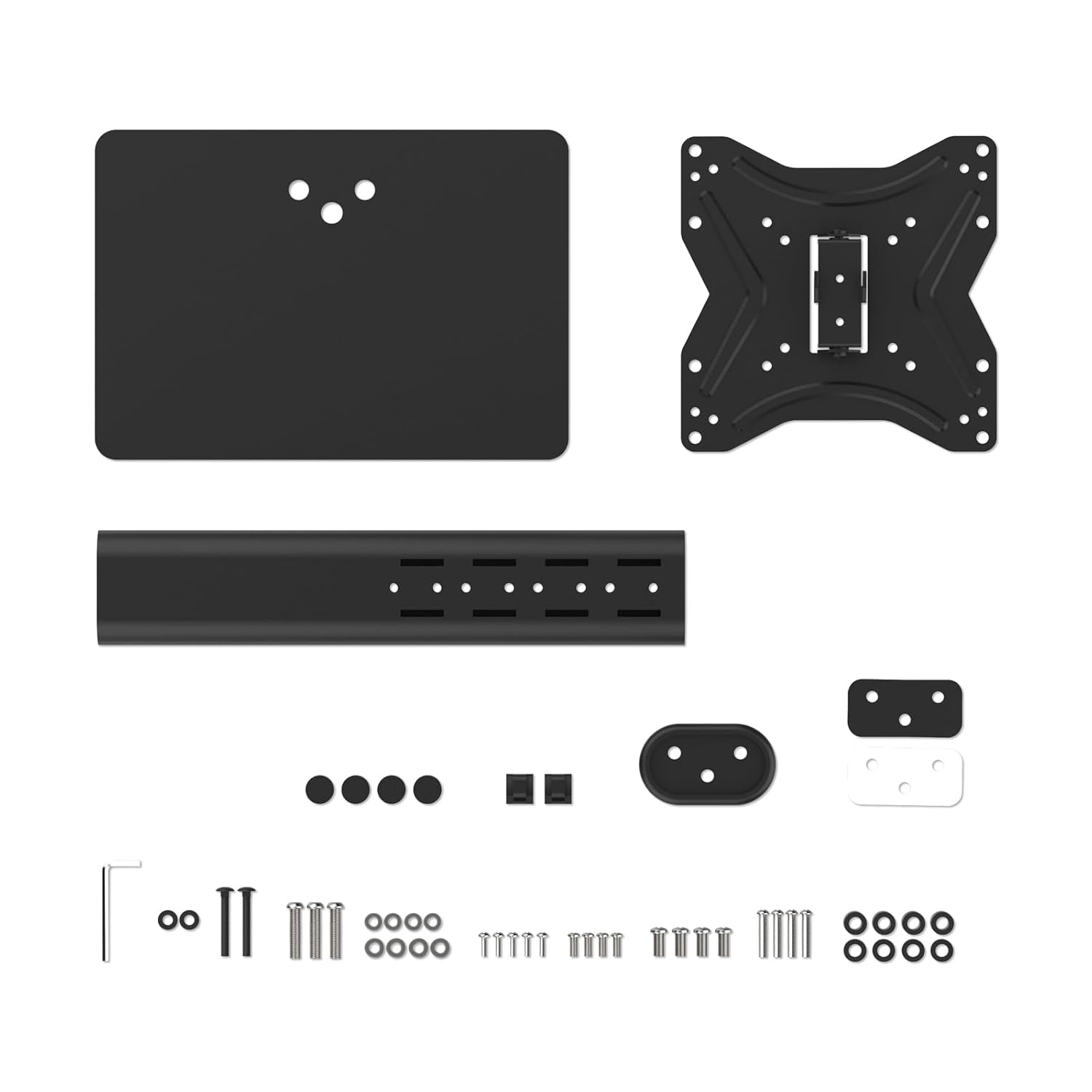 GRIFEMA GB1005-2 Universal Table Top Pedestal TV Stand for 17"-43" LCD LED Tvs, Height Adjustable TV Base Stand with Tempered Glass Base, Cable Management, Holds 30 KG & Max. VESA 200X200Mm