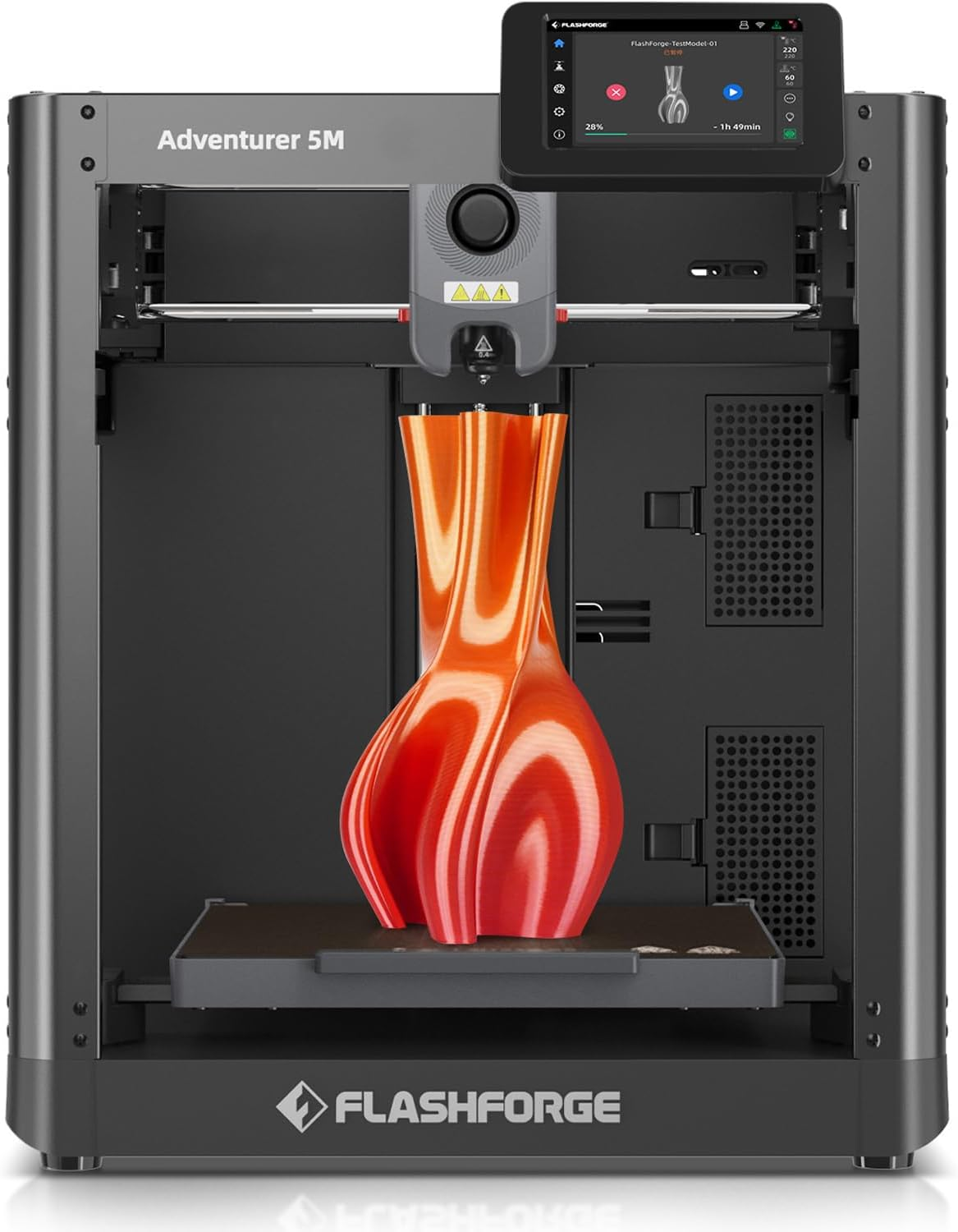 FLASHFORGE AD5M 3D Printer Fully Auto Calibration Print with 1-Click Max 600Mm/S Speed, All-Metal Corexy Structure Precise Printing, Easy-Maintenance Quick-Swap Nozzle, Print Size 220X220X220Mm image number 2