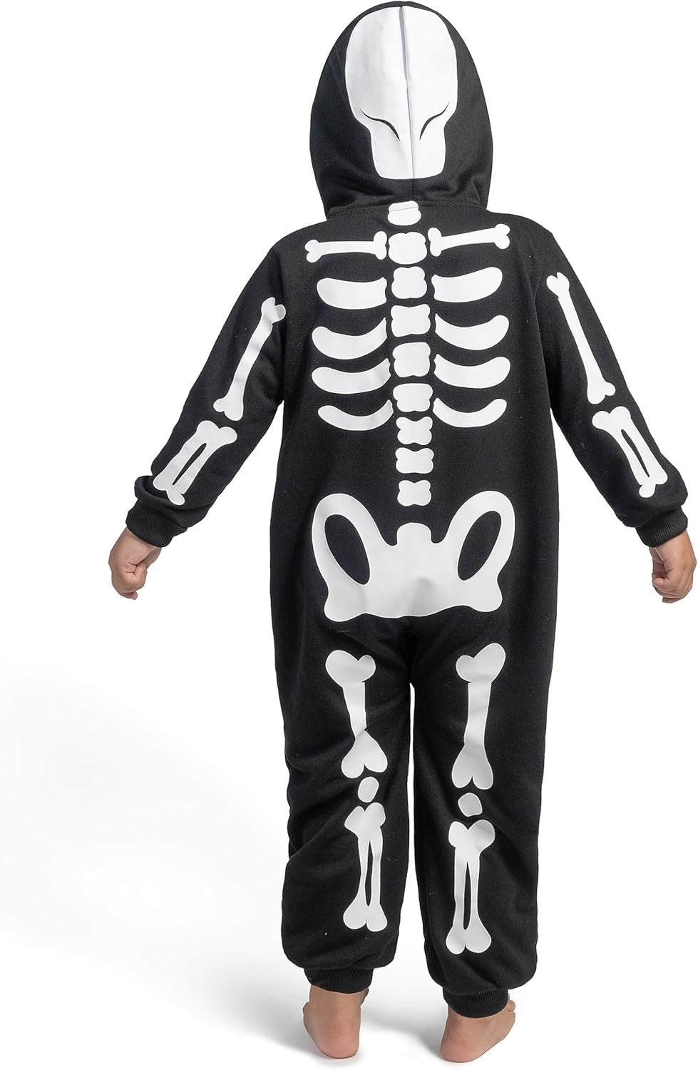 Spooktacular Creations Halloween Skeleton Costume Baby, Unisex Skeleton Jumpsuit for Toddler Halloween Dress up Costume Party image number 3