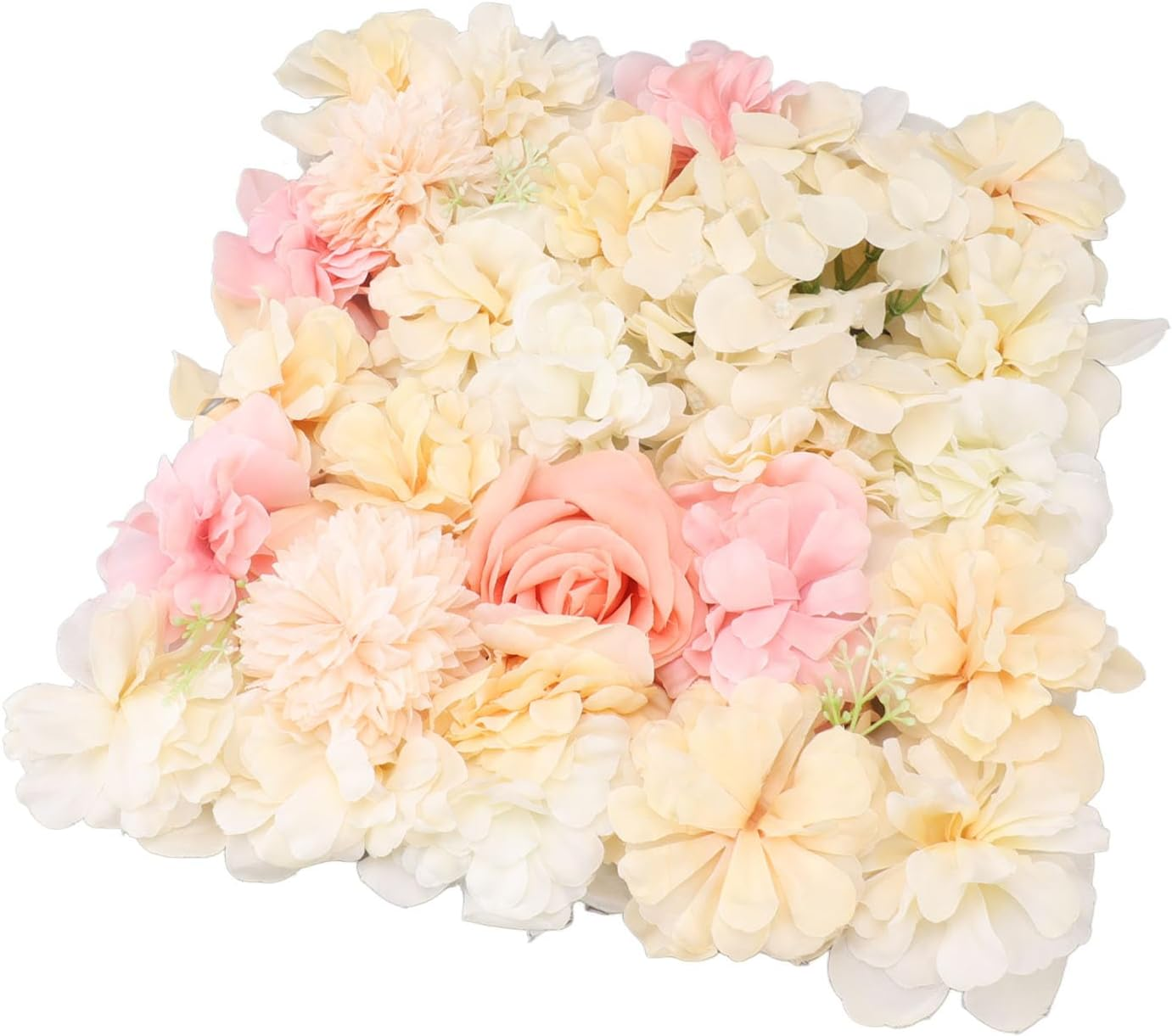 Artificial Flower Wall Panels Silk Simulation Rose Flowing Decoration for the Celebration of the 15X15In Wedding (Yellow and Pink) image number 4