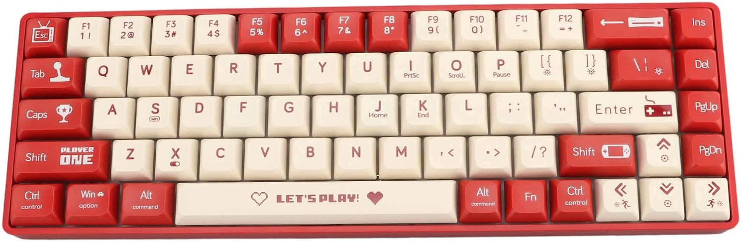 Portable 60% Mechanical Gaming Keyboard, 68 Keys Mechanical Keyboard, Hot Swappable Dynamic Backlighting Red Switch Mechanical Keyboard for Gaming for Type C Devices (Purple And